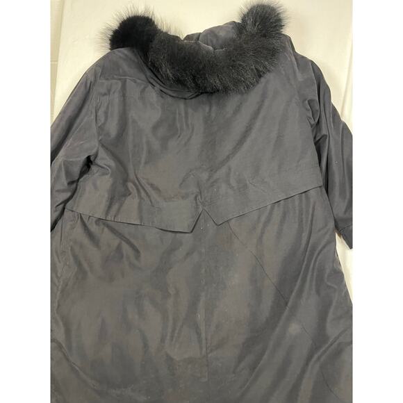 Vintage Black Forecaster Hooded Long Coat 1X - Picture 8 of 8